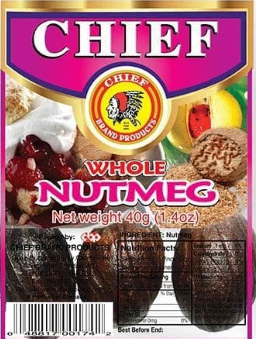 Chief Nutmeg Whole (40g)